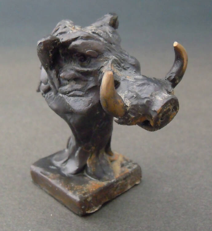 Edward Waites Sculpture, Bronze Warthog