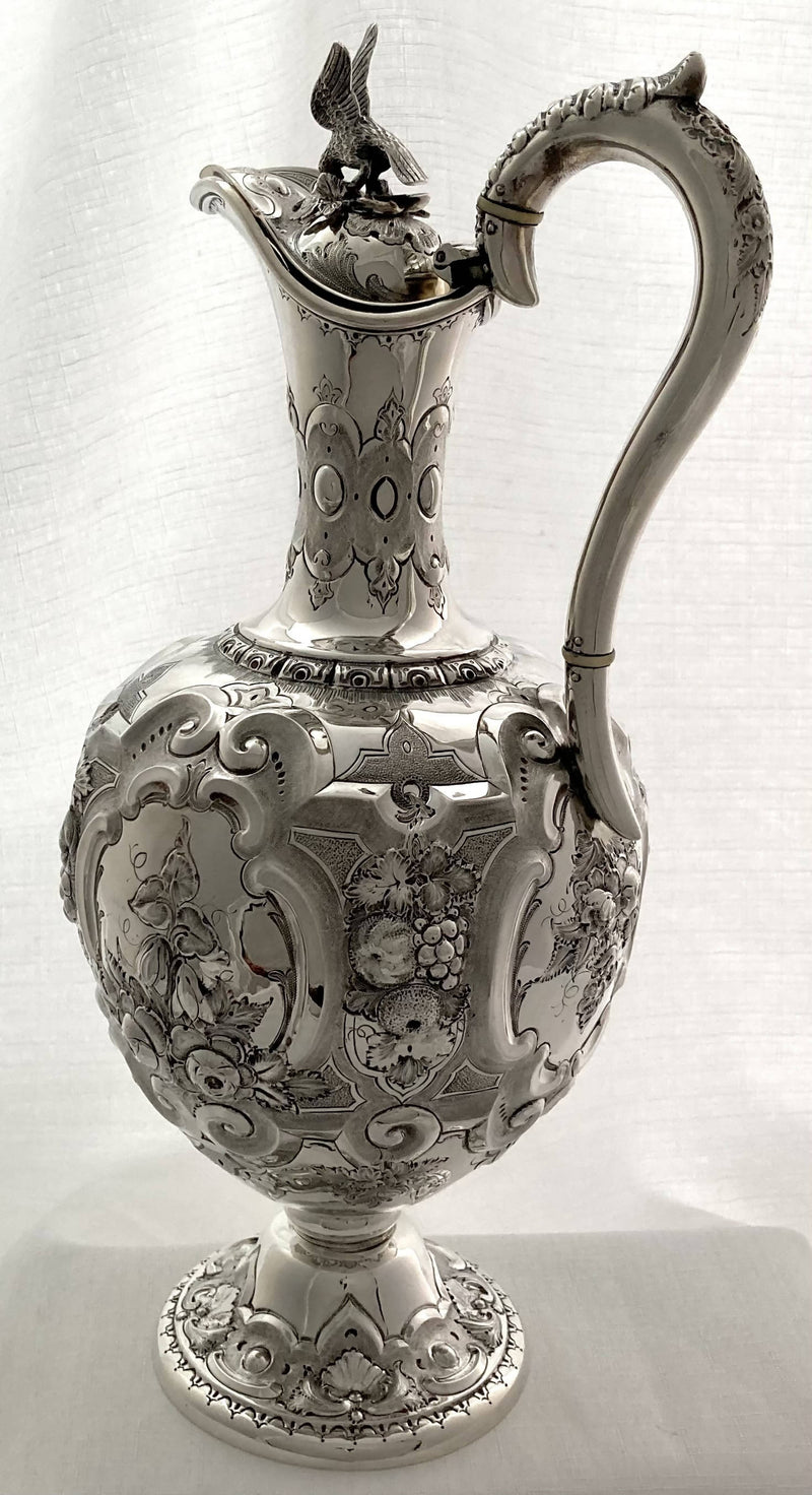 Victorian Silver Claret Jug. Sheffield 1865 Martin Hall & Co. 22.7 troy ounces