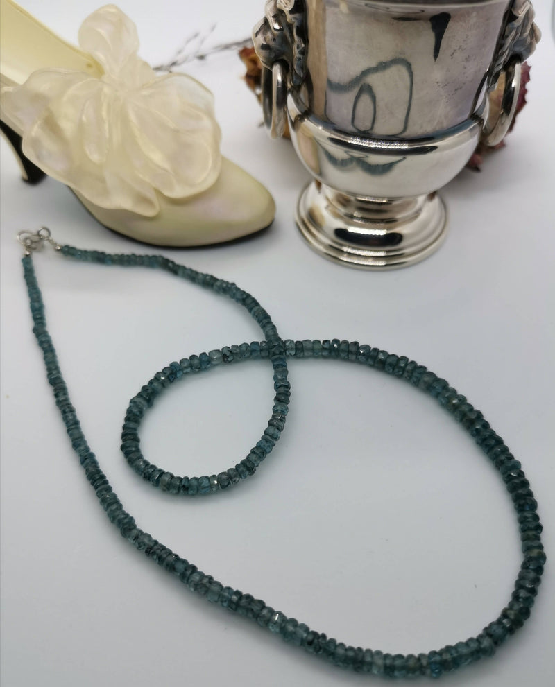 New Teal Kyanite 925 Sterling Silver Necklace 18"