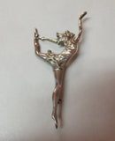 Sterling Silver Dancing Lady / Ballerina Brooch Hallmarked Birmingham 1994