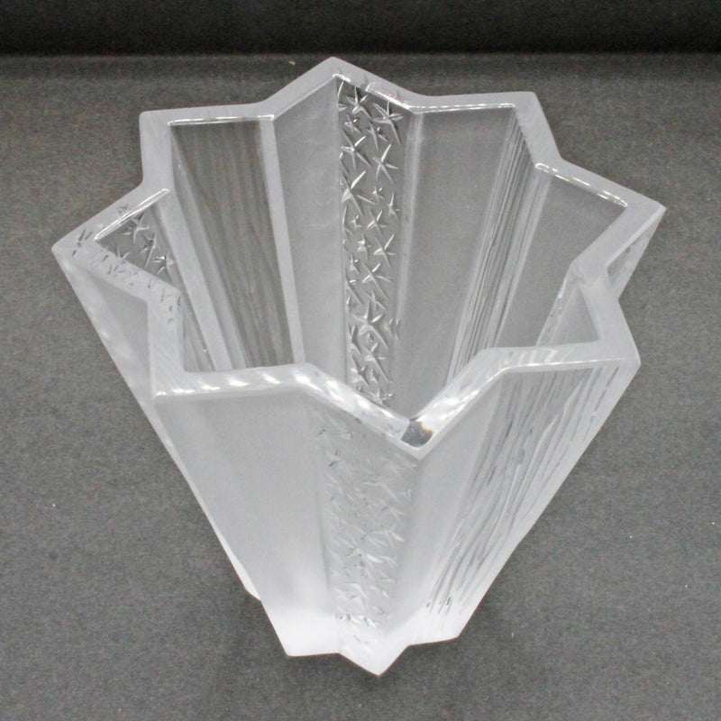 Lalique star shape vase
