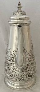Georgian, George II, Silver Coffee Pot. London circa 1745 - 1760. 20.5 troy ounces.