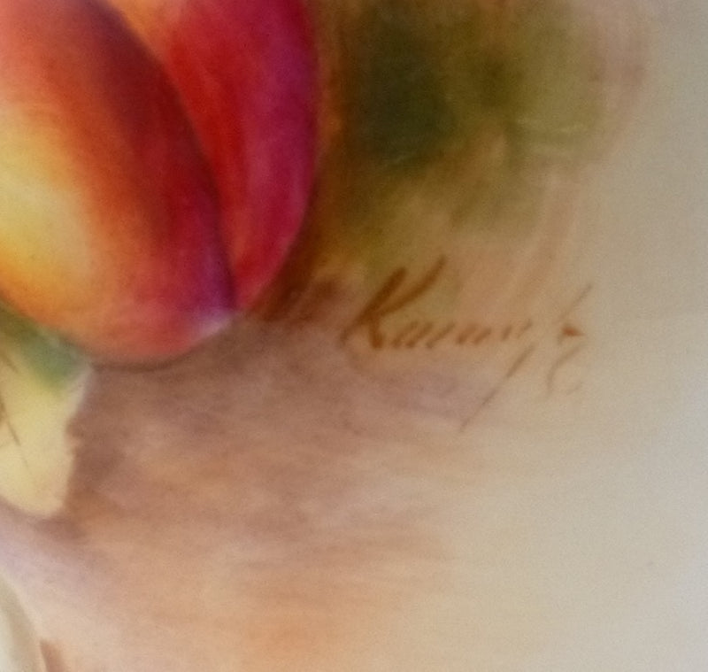 Royal Worcester Fruit Pattern Vase Signed by William Roberts