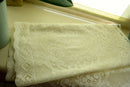 "Lovebirds Cameo" Period White Cotton Lace Curtain valance Sold By The Metre 23" width