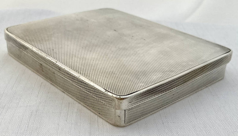 George V Silver Cheroot Case. London 1924 Asprey & Co. Ltd. 4.7 troy ounces.