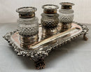 Georgian, George IV period, Old Sheffield Plate Inkstand, circa 1820.
