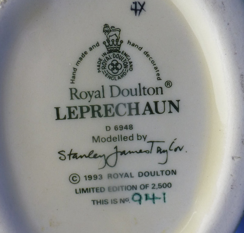 Royal Doulton Limited Edition Toby Jug - Leprechaun (Boxed)