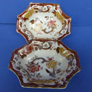 Masons Ironstone Brown Velvet Sweet Dishes (Pair)