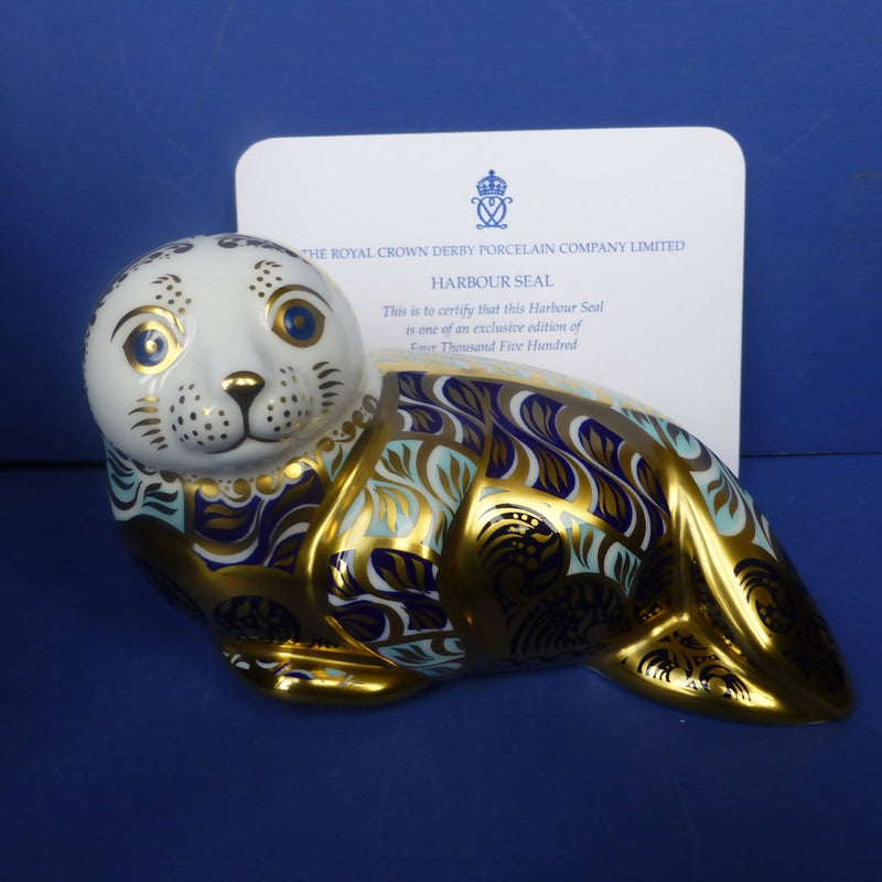 Royal Crown Derby Limited Edition Paperweight Harbour Seal (Boxed)