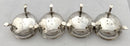 Georgian, George III, set of four silver salts. London 1792 Peter & Ann Bateman. 6 troy ounces.