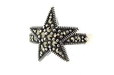 Silver Marcasite Star Ring