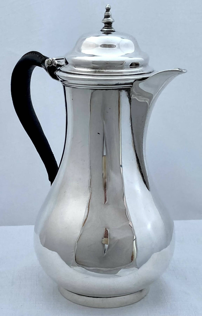 Georgian, George III, Silver Hot Water Jug. London 1767 Francis Crump. 12.2 troy ounces.