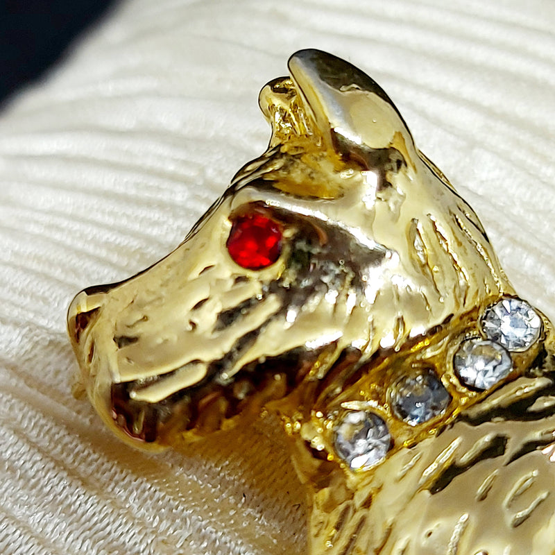 Vintage 'Scottie Dog' Gold Tone Brooch