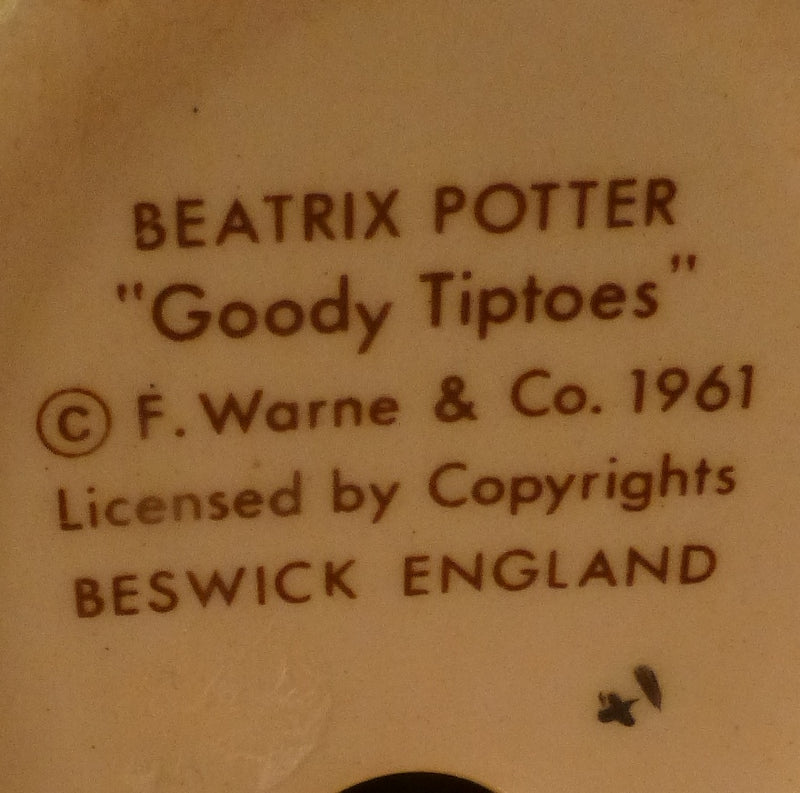 Beswick Beatrix Potter Figurine - Goody Tiptoes BP3C