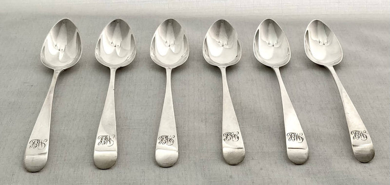 Georgian, George III, Scottish Silver Dessert Spoons. Edinburgh 1805 John Graham. 6 troy ounces.