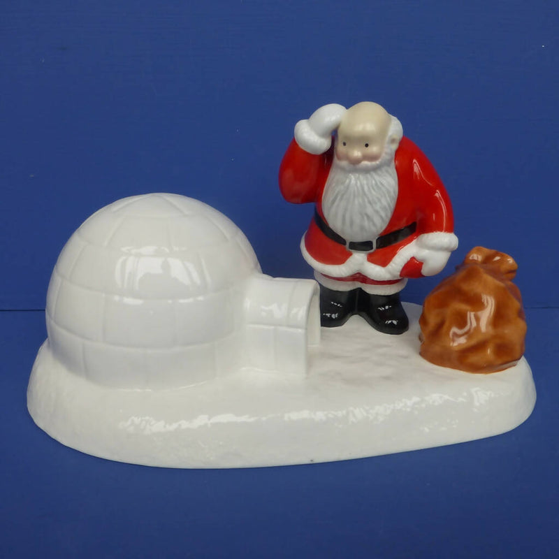 Coalport Father Christmas And Snowman Figurine - Where's The Chimney? (Boxed)