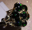 New Opal (Round) 925 Sterling Silver Ring (Size T)