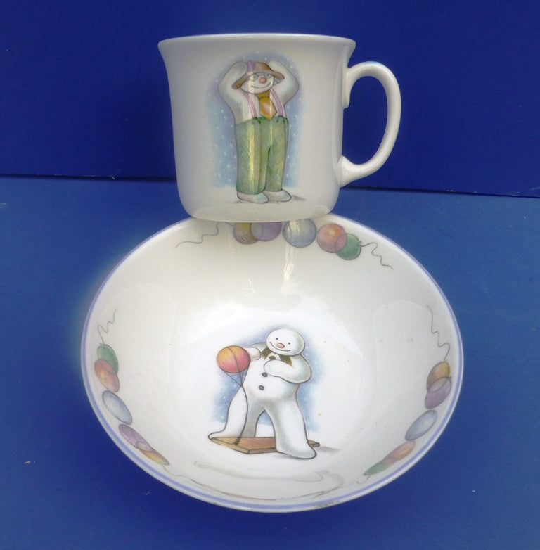 Royal Doulton Snowman Two Piece Set - Cereal Bowl and Beaker