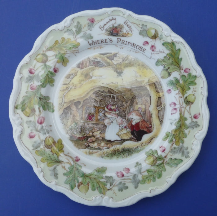 ロイヤルドルトン　ブランブリーヘッジ プレート　WHERE’S PRIMROSE Royal Doulton Brambly Hedge Plate - Where's Primrose?