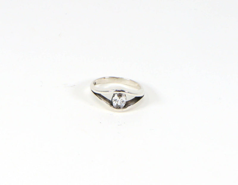 Silver & Cubic Zirconia Solitaire ring