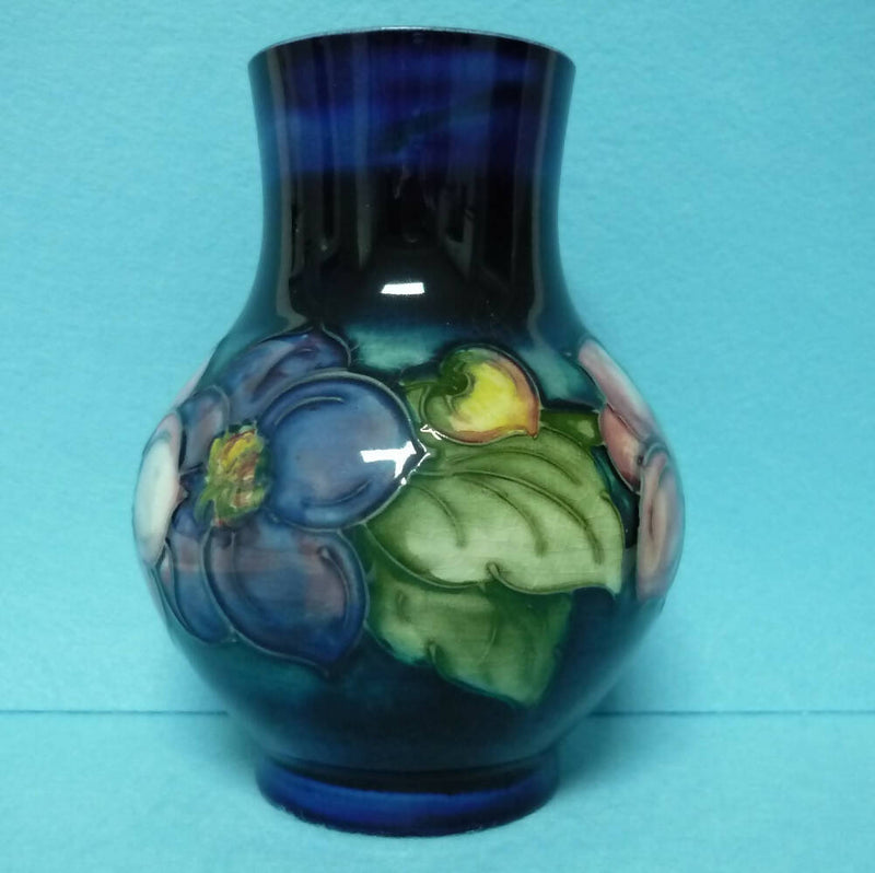 A Moorcroft Vase (Ht 5.0 inch) in the Clematis Pattern by Walter Moorcroft