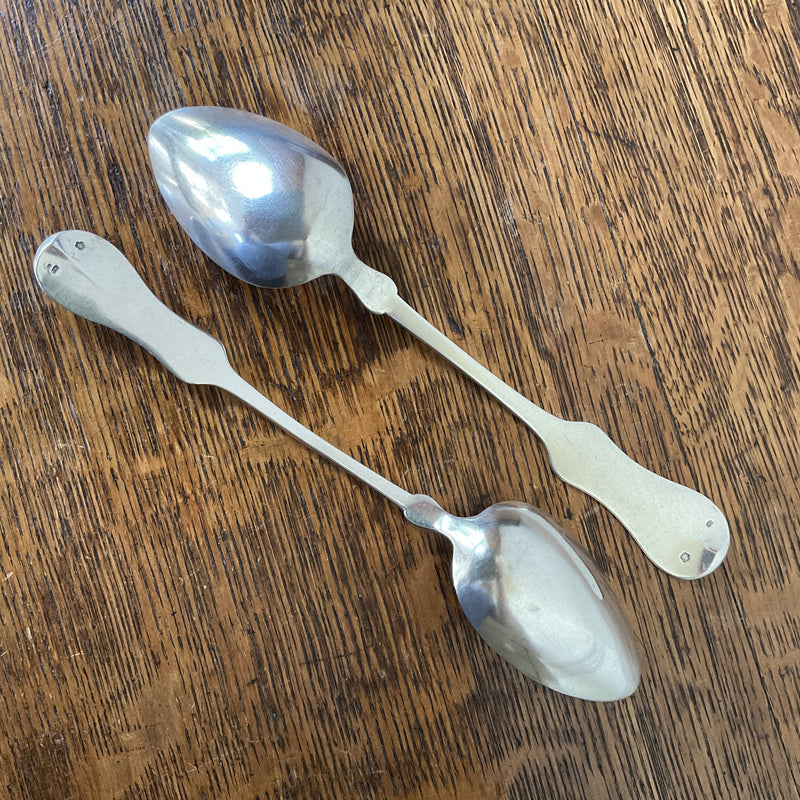 Pair of Austro-Hungarian silver tablespoons