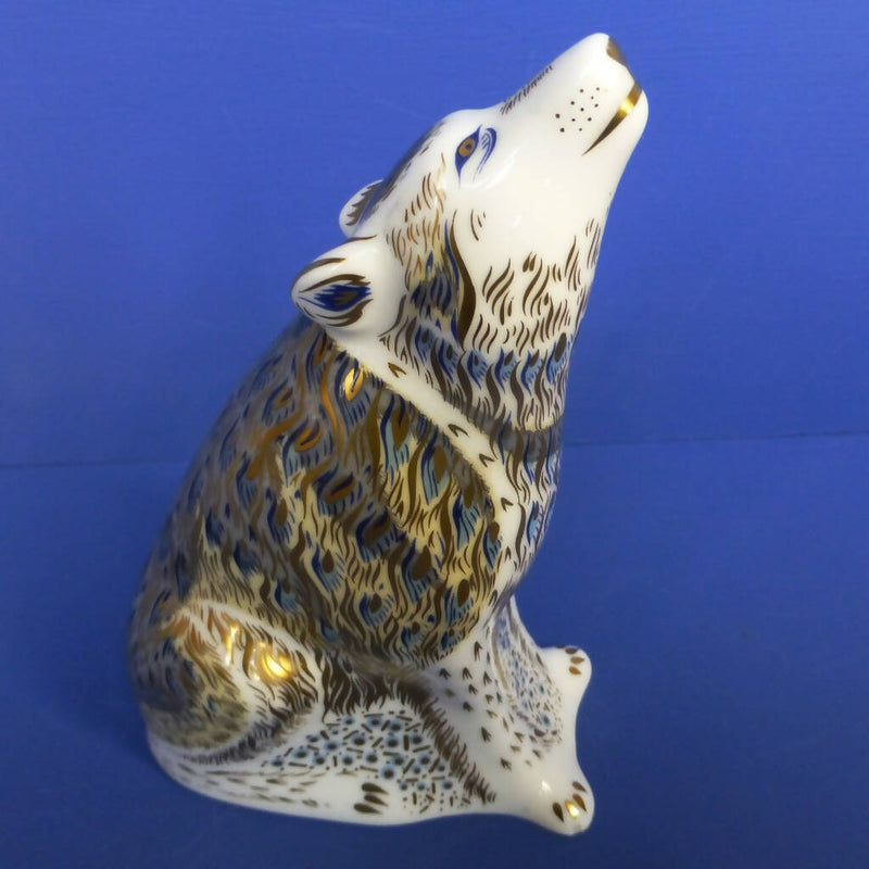 Royal Crown Derby Limited Edition Signature Edition Paperweight - Wolf (Boxed)