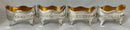 Georgian, George III, Set of Four Silver Salts. London 1793 Henry Chawner. 5.3 troy ounces.
