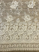 Copy of Cottage Roses Arts and Crafts original lace curtain panel new old stock 100”/35”