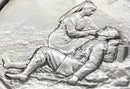 French Silver Plated Box Depicting a Nurse Attending a French Soldier of The Great War.