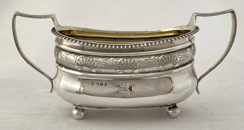 Georgian, George III, Silver Tea Set. London 1810 Solomon Hougham. 36 troy ounces.