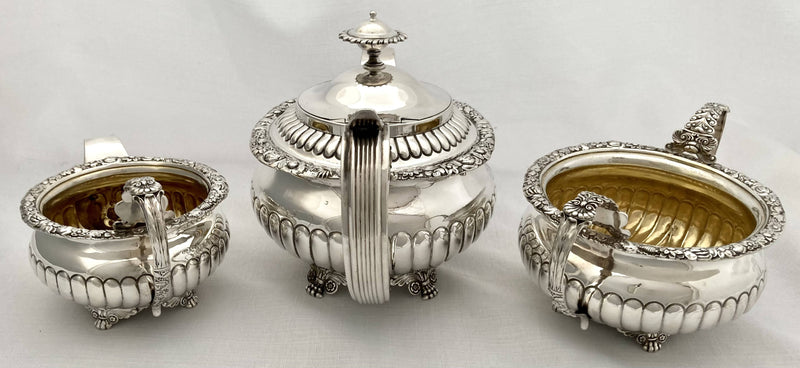 Georgian, George III, Silver Tea Service, York 1819 Barber & Whitwell. 50 troy ounces.