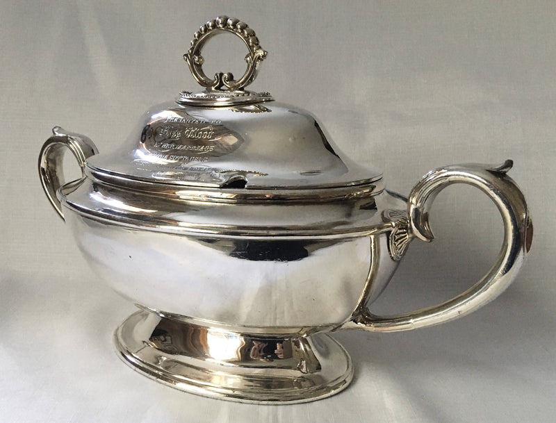 Victorian silver plated presentation soup tureen. Richard Richardson, Sheffield. 1891.