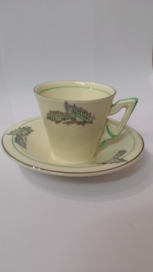 Burleighware  Zenith Shape Art Deco Cup & Saucer