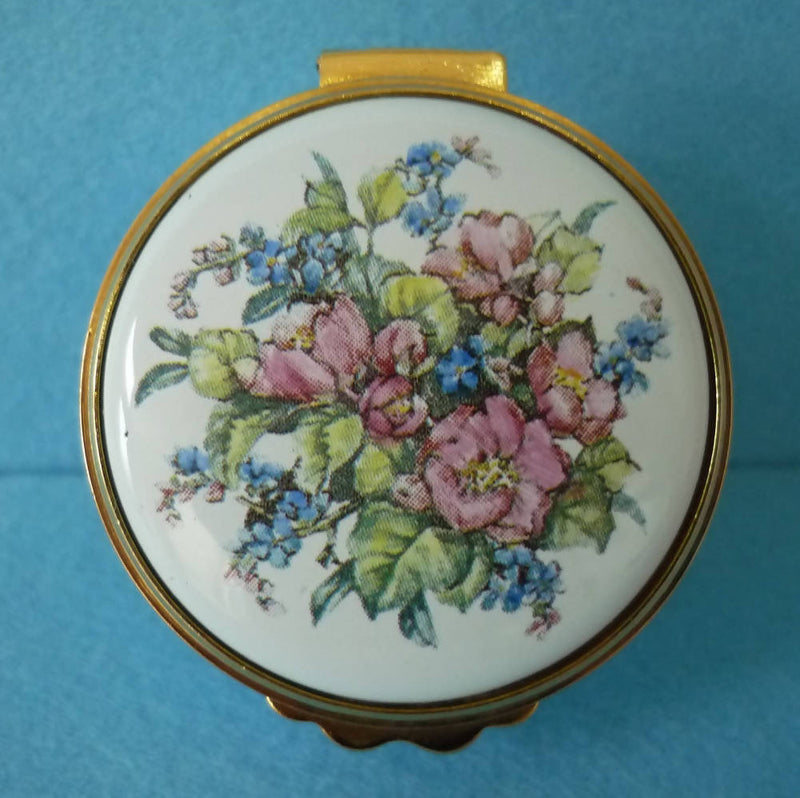 A Kingsley Enamels Trinket Pot with Floral Design