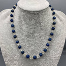 Sodalite and crystal necklace
