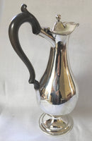Large, early 19th century, silver plated wine jug of baluster form.