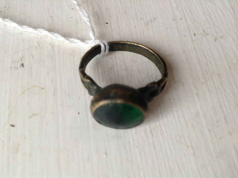 14/15th Century Byzantine wearable Bronze and Glass Ring