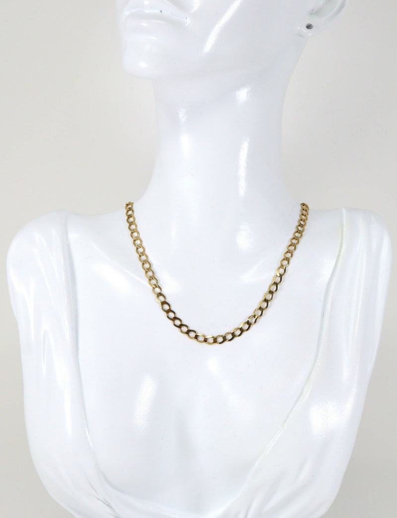 9ct Gold 20 inch Italian Curb chain Necklace