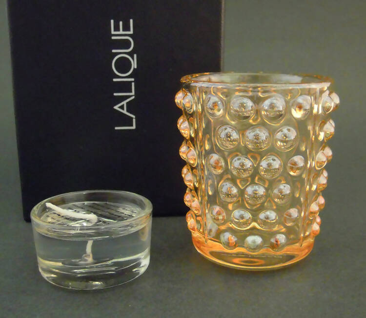 New Lalique: Gold "Mossi" votive