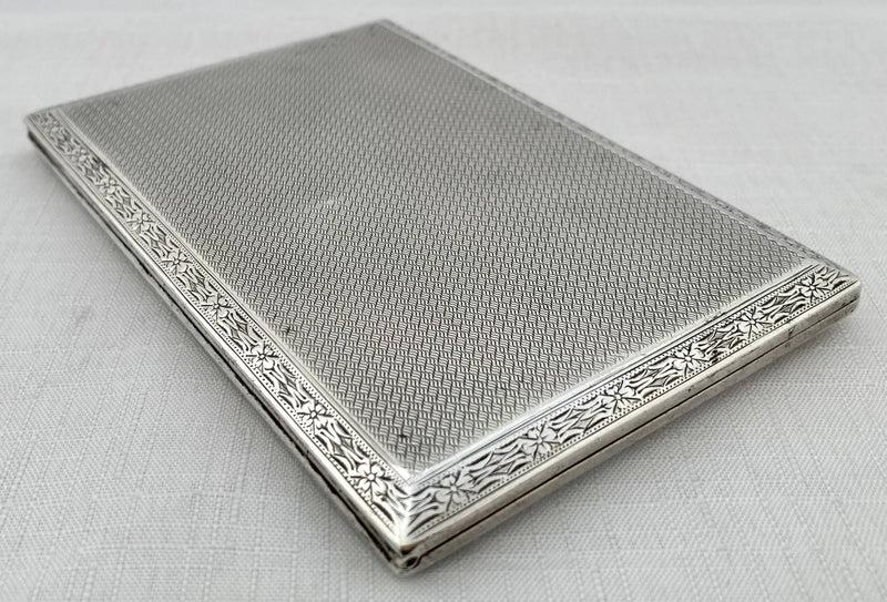 George V Silver Cigarette Case. Chester 1918 Asprey & Co Ltd. 6 troy ounces.