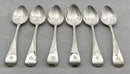 York Silver Set of Six George IV Teaspoons. York 1828 James Barber, George Cattle II & William North. 3.7 troy ounces.