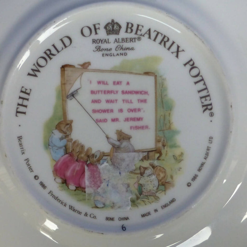 Royal Albert Beatrix Potter Tea Plate - Jeremy Fisher