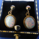 9ct Gold Opalite Drop Earrings