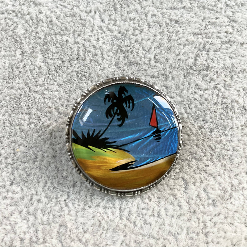 Brooch Pin Thomas L Mott Butterfly Wing Brooch Antique Art Deco