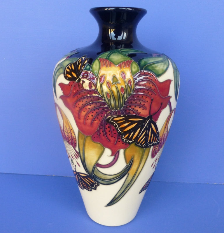 Moorcroft Vase - Anna Lily Monarch Butterfly