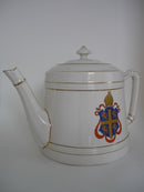 Macintyre Teapot with Bishop Auckland Crest. Registered Design Date 1897.