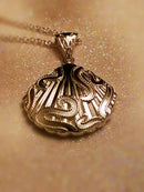 New 925 Sterling Silver Fan Necklace 16"