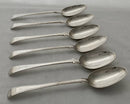 Georgian, George III, Set of Six Silver Tablespoons. London 1770 Richard Redrick. 13.2 troy ounces.