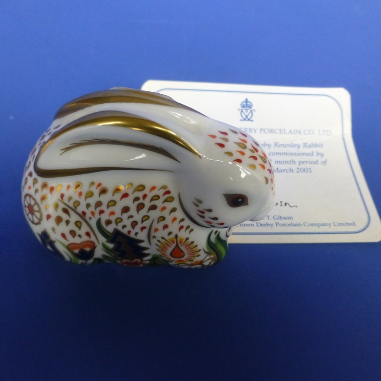 Royal Crown Derby Paperweight - Baby Rowsley Rabbit (Boxed)